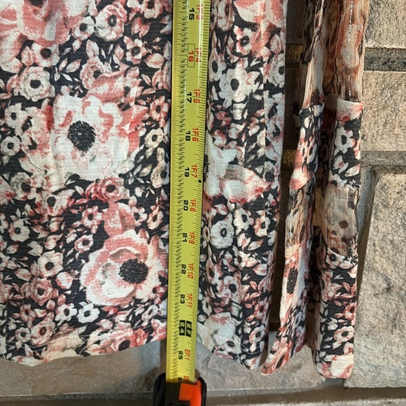 Lucky Brand Pink Smocked Tie Front Blouse - Picture 9 of 11